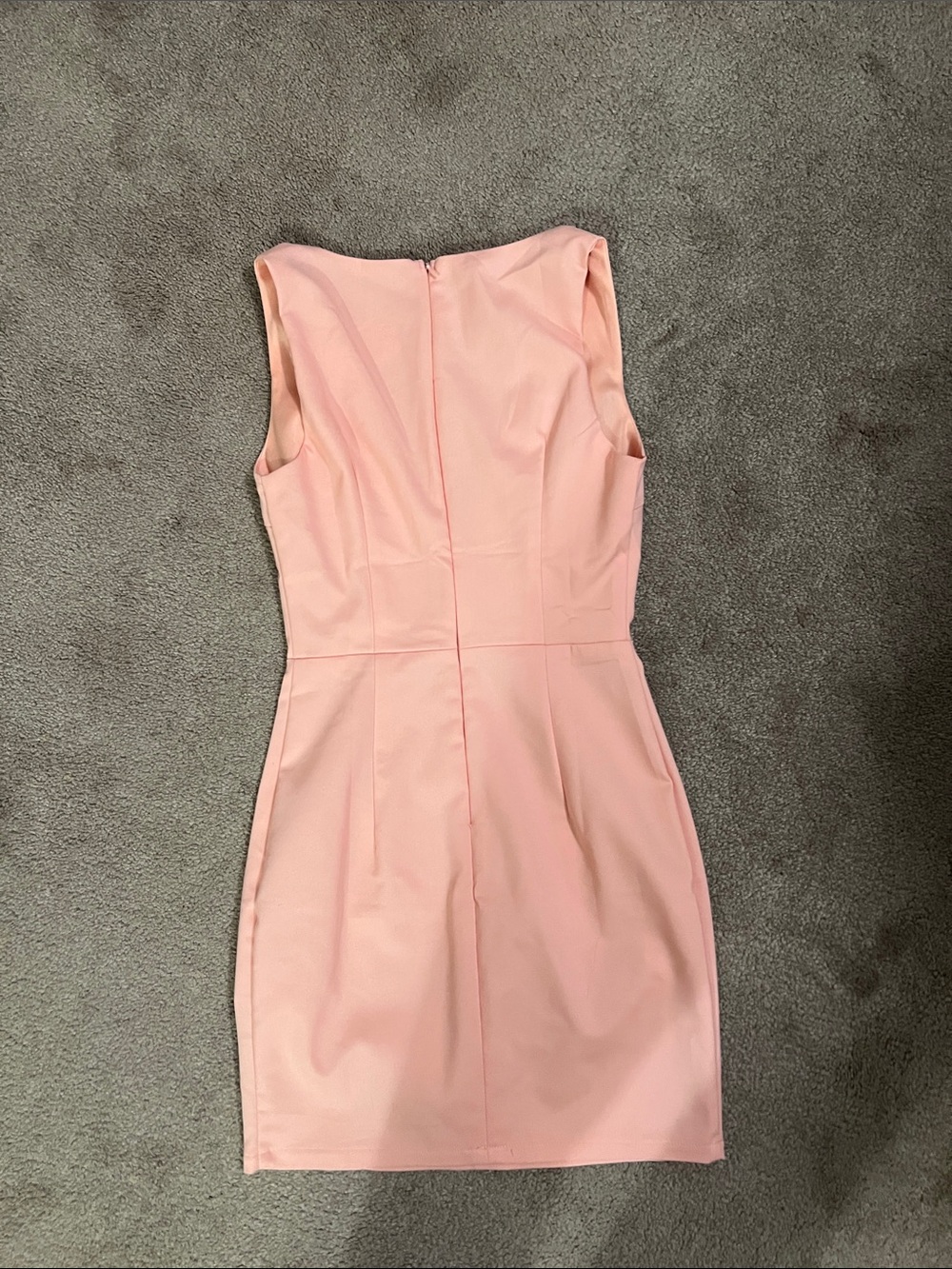 Xenia boutique peach cutout deep v bodycon mini dress. - Picture 5 of 7